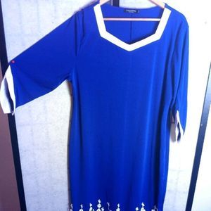 Cocoepps Design and Fashion Blue 6XL size Dress